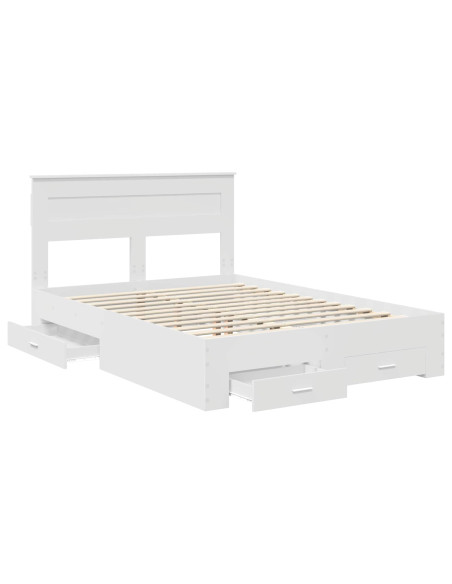 Struttura del letto Bianco 160 x 200 cm Legno multistrato