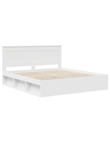 Struttura del letto Bianco 200 x 200 cm Pino massello