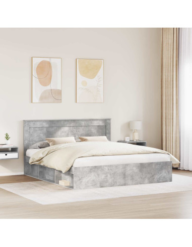 Struttura del letto Calcestruzzo 180 x 200 cm Pino massello
