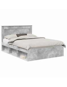 Struttura del letto Calcestruzzo 160 x 200 cm Pino massello 2