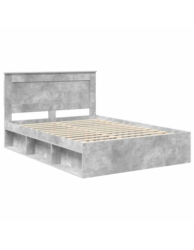 Struttura del letto Calcestruzzo 140 x 190 cm Pino massello