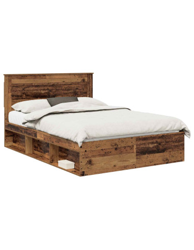 Struttura del letto Legno vecchio 140 x 190 cm Pino massello