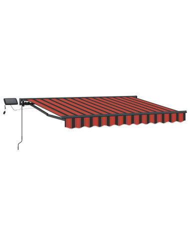 Cornice per Tenda Manuale con LED Arancione e Nero 2,5 x 2 m