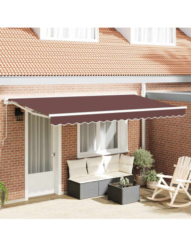 Telo di ricambio per tenda da sole Marrone 380 x 195 cm