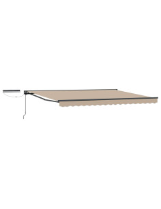 Tettuccio Elettrico Retrattile Beige e Antracite 4 x 2 m