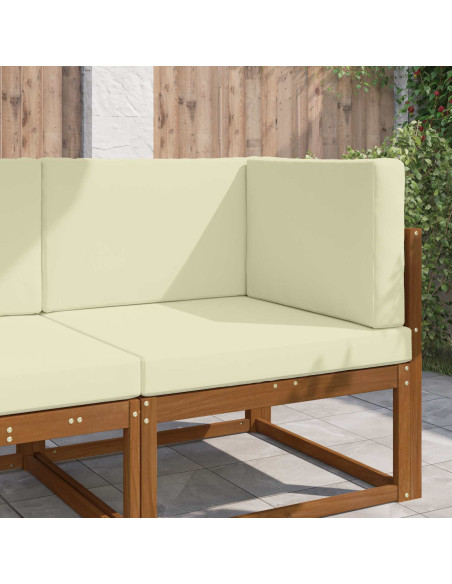 Cuscino per divano da esterno 3 pcs Crema Poliestere