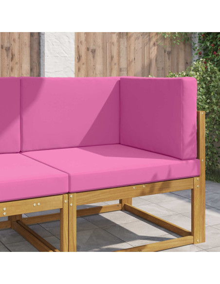 Cuscino per divano da esterno 3 pcs Rosa Poliestere