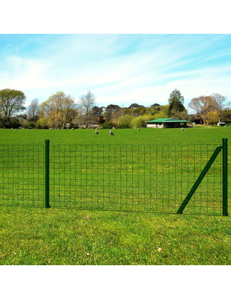 Recinzione Europea in Acciaio 25 x 1,2 m Verde
