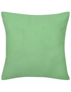 Federe 4 pz per Cuscini in Cotone Verde Mela 40 x 40 cm