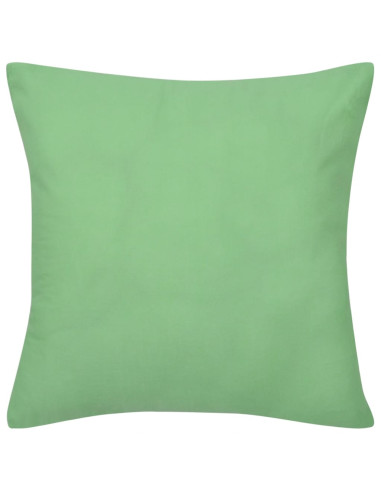 Federe 4 pz per Cuscini in Cotone Verde Mela 40 x 40 cm