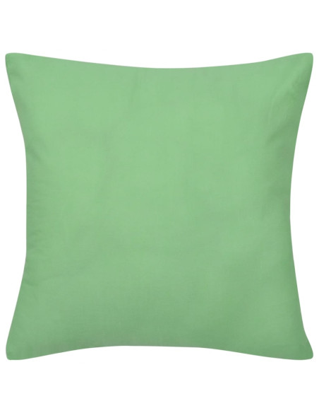 Federe 4 pz per Cuscini in Cotone Verde Mela 40 x 40 cm