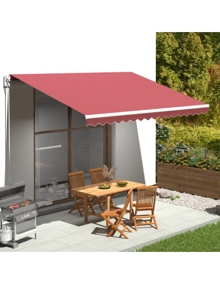 Tessuto di Ricambio per Tenda da Sole Rosso Borgogna 4,5x3,5 m