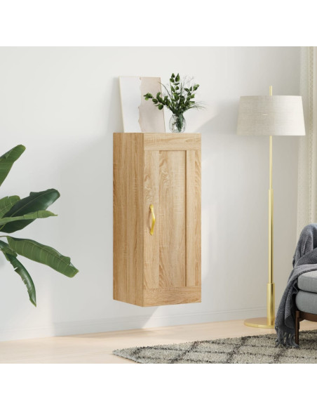 Mobile a Parete Rovere Sonoma 34,5x34x90 cm Legno Multistrato