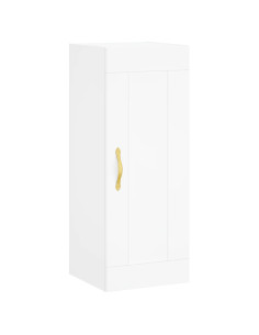 Mobile a Parete Bianco 34,5x34x90 cm in Legno Multistrato 2