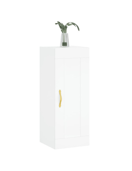Mobile a Parete Bianco 34,5x34x90 cm in Legno Multistrato