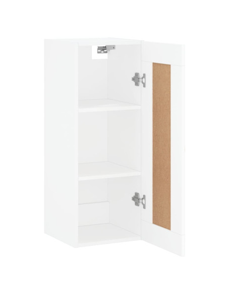 Mobile a Parete Bianco 34,5x34x90 cm in Legno Multistrato
