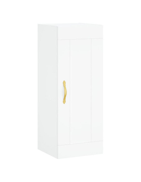 Credenza Bianca 34,5x34x180 cm in Legno Multistrato