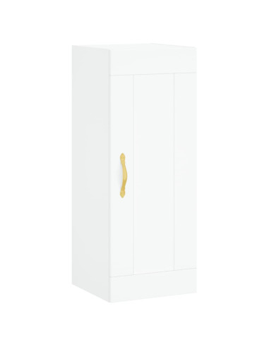 Credenza Bianca 34,5x34x180 cm in Legno Multistrato