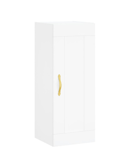 Credenza Bianca 34,5x34x180 cm in Legno Multistrato