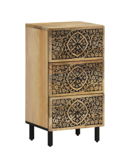 Credenza 40x33x75 cm in Legno Massello di Mango