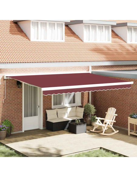 Tenda da Sole Retrattile Manuale Bordò 450x300 cm