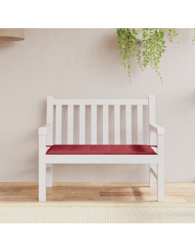 Cuscino per Panca Rosso Vino 120x50x4 cm in Tessuto Oxford
