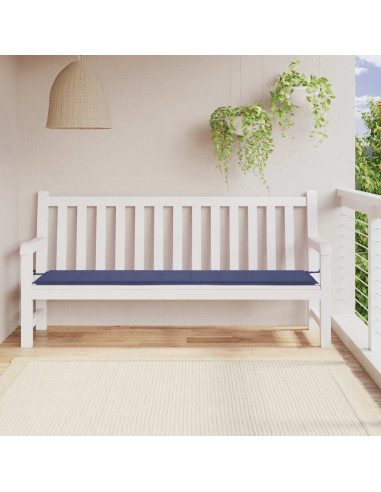 Cuscino Panca da Giardino Blu Marino 200x50x4 cm Tessuto Oxford