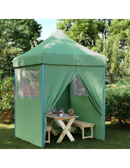 Tendone per Feste Pieghevole Pop-Up con 4 Pareti Verde