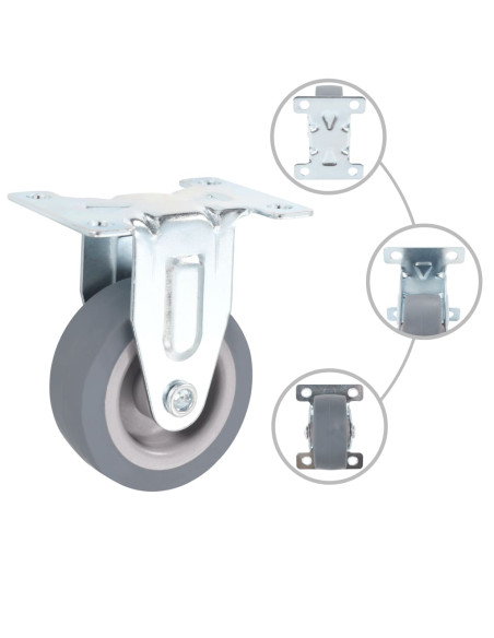 Rotelle Fisse 12 pz 50 mm