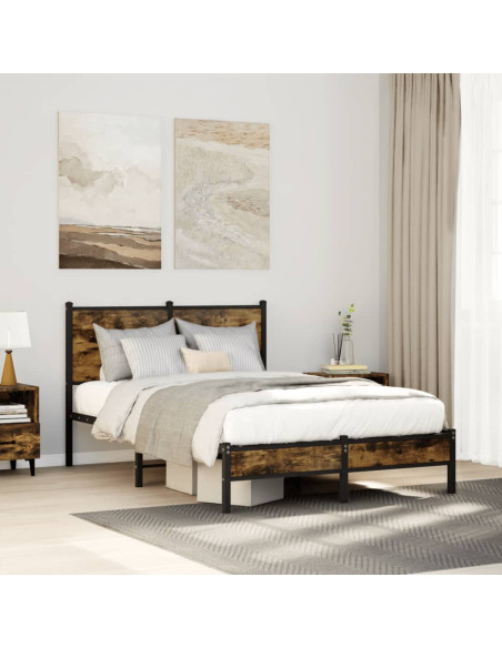 Giroletto senza Materasso in Metallo Rovere Fumo 120x190 cm