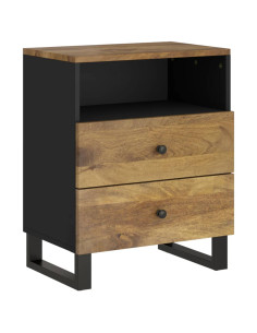 Comodino 50x33x62cm Legno Massello di Mango e Legno Multistrato 2