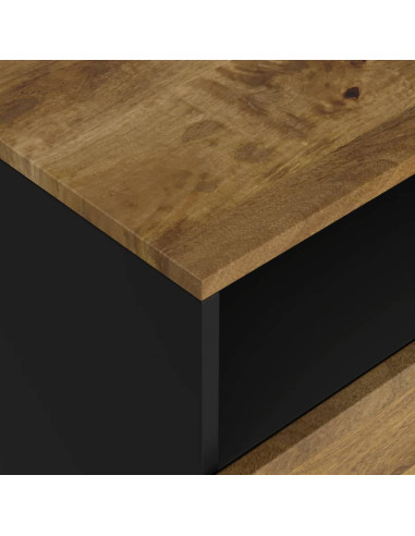 Comodino 50x33x62cm Legno Massello di Mango e Legno Multistrato