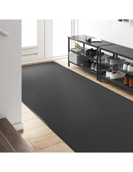 Tappetino Altro Antracite e Nero 120 x 400 cm Poliammide e PVC