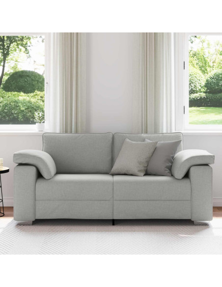 Divano a due posti Grigio Nuvola 180 cm Tessuto