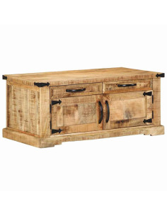 Tavolino da salotto con cassetto Marrone 90 x 50 x 40 cm 2