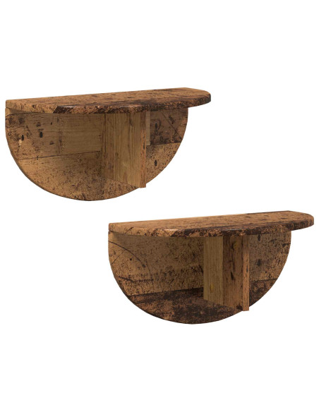 Scaffale da parete 2 pcs Legno vecchio 48 x 24 x 24 cm