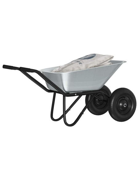 Carriole Argento e Nero 137 x 60 x 65,5 cm Acciaio