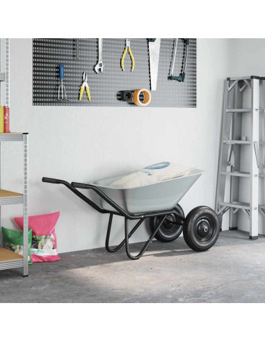 Carriole Argento e Nero 137 x 60 x 65,5 cm Acciaio