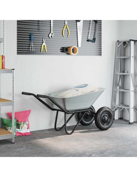Carriole Argento e Nero 137 x 60 x 65,5 cm Acciaio