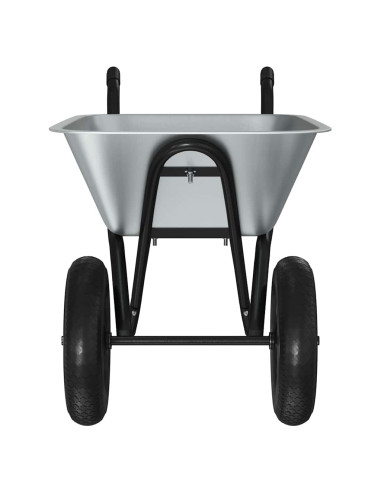Carriole Argento e Nero 137 x 60 x 65,5 cm Acciaio
