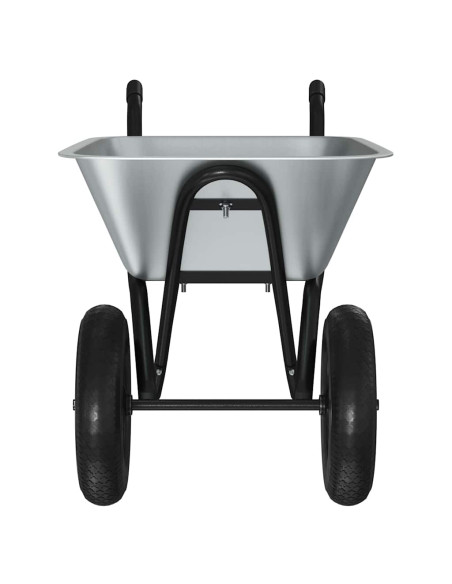 Carriole Argento e Nero 137 x 60 x 65,5 cm Acciaio