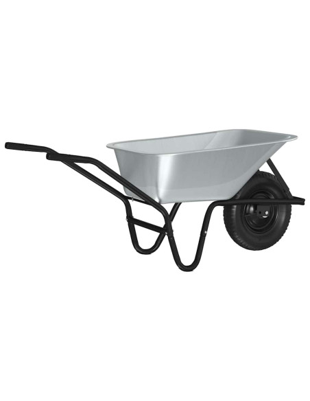 Carriole Argento e Nero 141 x 60 x 57 cm Acciaio