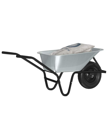 Carriole Argento e Nero 141 x 60 x 57 cm Acciaio