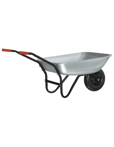 Carriole Argento e Nero 133 x 62,5 x 58 cm Acciaio