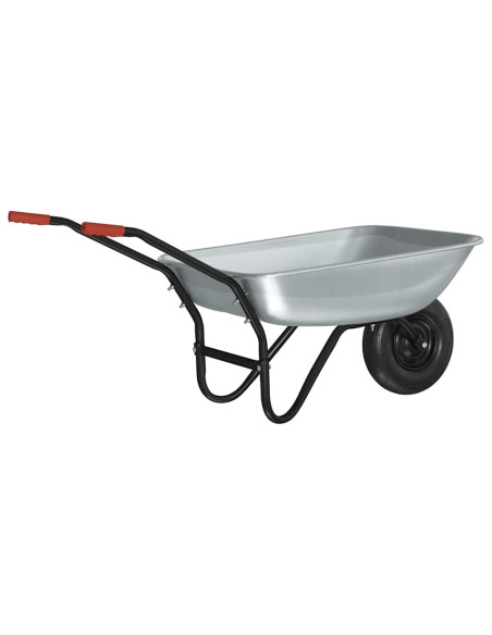 Carriole Argento e Nero 133 x 62,5 x 58 cm Acciaio