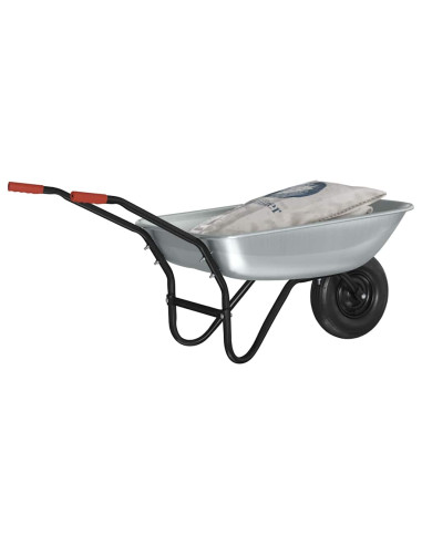 Carriole Argento e Nero 133 x 62,5 x 58 cm Acciaio