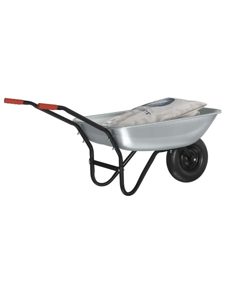 Carriole Argento e Nero 133 x 62,5 x 58 cm Acciaio