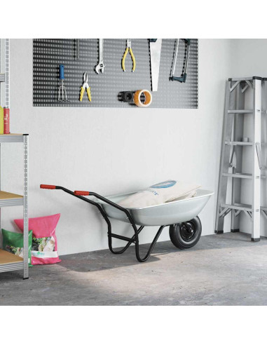 Carriole Argento e Nero 133 x 62,5 x 58 cm Acciaio