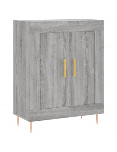 Credenza Grigio Sonoma 69,5x34x180 cm in Legno Multistrato 2