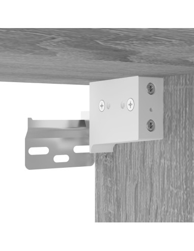 Credenza Grigio Sonoma 69,5x34x180 cm in Legno Multistrato